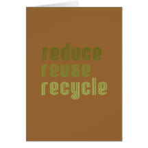 Reduzca la reutilización Recyle Felicitaciones