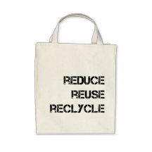 Reduzca, reutilice, recicle bolsas de mano