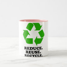 Reduzca, reutilice, recicle - la vida verde taza de café