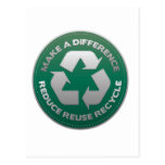 Reduzca, reutilice y recicle la puntada postal