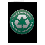 Reduzca, reutilice y recicle la puntada felicitaciones