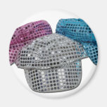 RedWhiteBlueDiscoHats100211 Imán Para Frigorífico