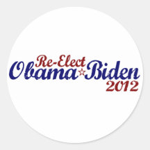 Reelija a Obama Biden 2012 Pegatina