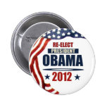 Reelija a presidente Obama 2012 Pins