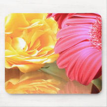 Refection rosado y amarillo alfombrilla de ratón