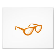 reflexión anaranjada de las gafas de sol arte con fotos