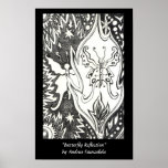Reflexión de la mariposa impresión del poster de 1