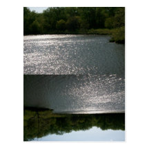 Reflexión de los lagos por la tarde postales