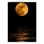 Reflexión de una tarjeta en blanco de la Luna Llen