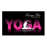 Reflexiones de la yoga, instructor de la yoga, cla tarjetas de visita