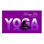 Reflexiones de la yoga, instructor de la yoga, cla tarjeta de negocio