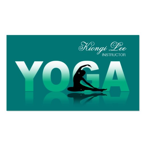 Reflexiones de la yoga, instructor de la yoga, cla tarjeta de visita