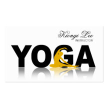 Reflexiones de la yoga, instructor de la yoga, cla tarjeta de negocio