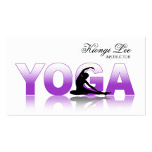 Reflexiones de la yoga, instructor de la yoga, cla tarjeta de visita