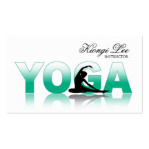 Reflexiones de la yoga, instructor de la yoga, cla plantilla de tarjeta personal