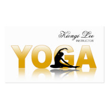 Reflexiones de la yoga, instructor de la yoga, cla tarjeta de visita