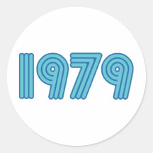 Refresque el diseño 1979 etiqueta redonda