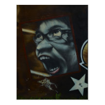 Refresque la cara de la pintada del grito postales