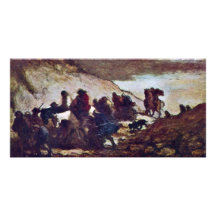 Refugiados de Daumier Honoré Tarjetas Fotográficas Personalizadas