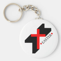 Regalo cristiano de Pascua con la cruz en sombra Llaveros Personalizados