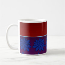 Regalo de boda agraciado del flor de los azules ma taza