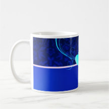 Regalo de boda elegante del damasco de los azules  tazas de café