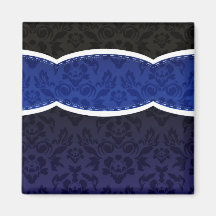 Regalo de boda floral azul de la aclaración imán de frigorifico