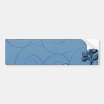 Regalo de boda floral de la planta de los azules m etiqueta de parachoque