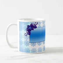 Regalo de boda floral de los azules marinos y del  taza