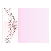 Regalo de boda floral rosado elegante tarjetas postales