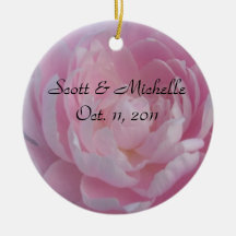 Regalo de boda rosado del ornamento del novio de l ornamento para reyes magos