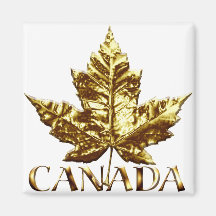 Regalo de Canadá del oro del imán del refrigerador