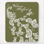 Regalo de encargo blanco Mousepad del modelo flora Tapete De Raton