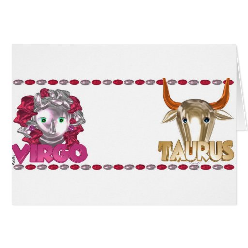 Regalo de la amistad del zodiaco del tauro del vir tarjetas