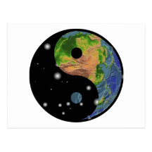 Regalo de la tierra de Yin Yang Tarjetas Postales
