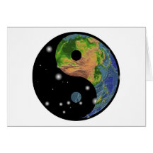 Regalo de la tierra de Yin Yang Tarjeton
