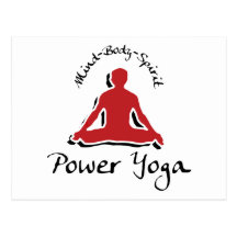 Regalo de la yoga del poder postales