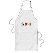 Regalo de OM del amor de la paz Delantales