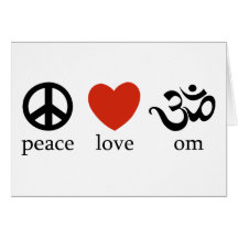 Regalo de OM del amor de la paz Felicitación