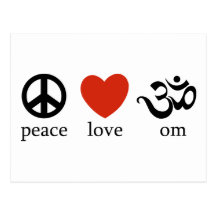 Regalo de OM del amor de la paz Postal