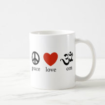 Regalo de OM del amor de la paz Tazas