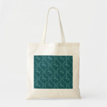 Regalo de vacaciones azul retro del navidad del mo bolsas de mano