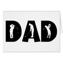 Regalo del papá del golf tarjeta