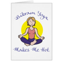 Regalo divertido de la yoga de Bikram Felicitacion