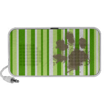 Regalo divertido del dueño del perro; Rayas verdes Notebook Altavoces