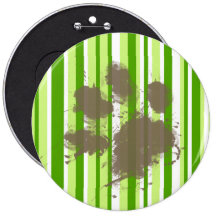 Regalo divertido del dueño del perro; Rayas verdes Pin