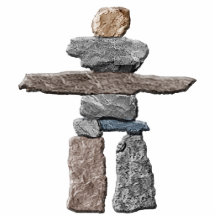 Regalo esculpido Inukshuk del Inuit del nativo ame Esculturas Fotograficas