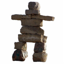 Regalo esculpido Inukshuk del Inuit del nativo ame Escultura Fotografica