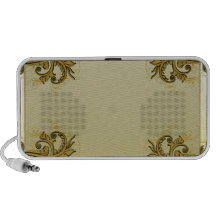 Regalo especial floral expresivo de oro oscuro PC altavoces