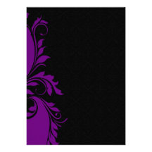 Regalo especial floral púrpura atractivo comunicados personales 